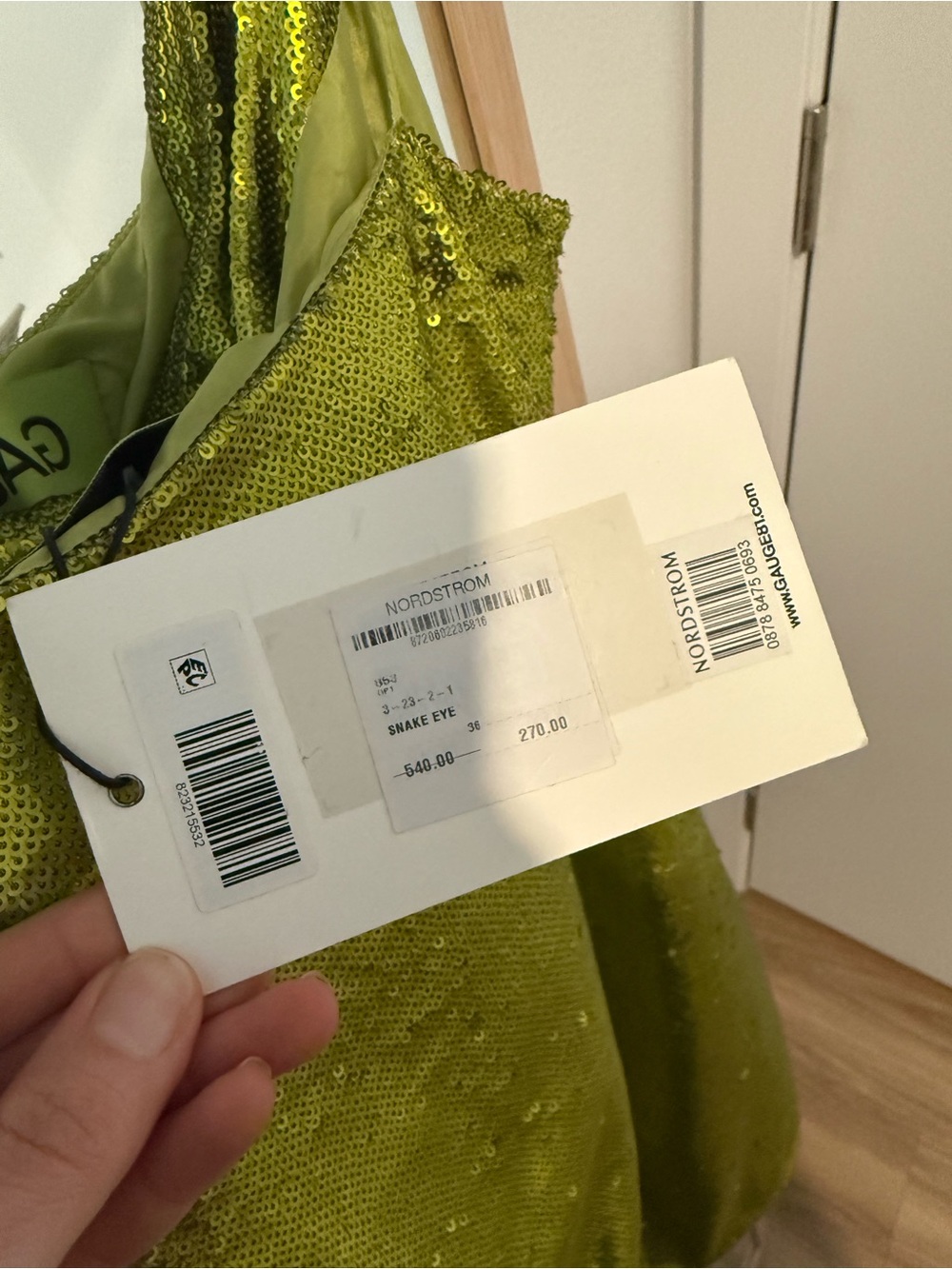 Gauge81 Almora green sequin dress NWT - Picture 5 of 5